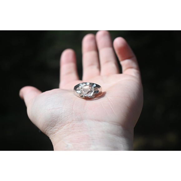 Mens engagement ring, raw stone rings for men, oval solitaire, size 9 10… - Picture 1 of 7
